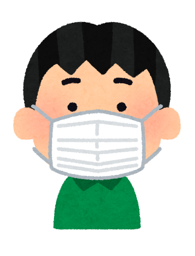 いろいろな世代のマスクを付けた人のイラスト - いらすとや